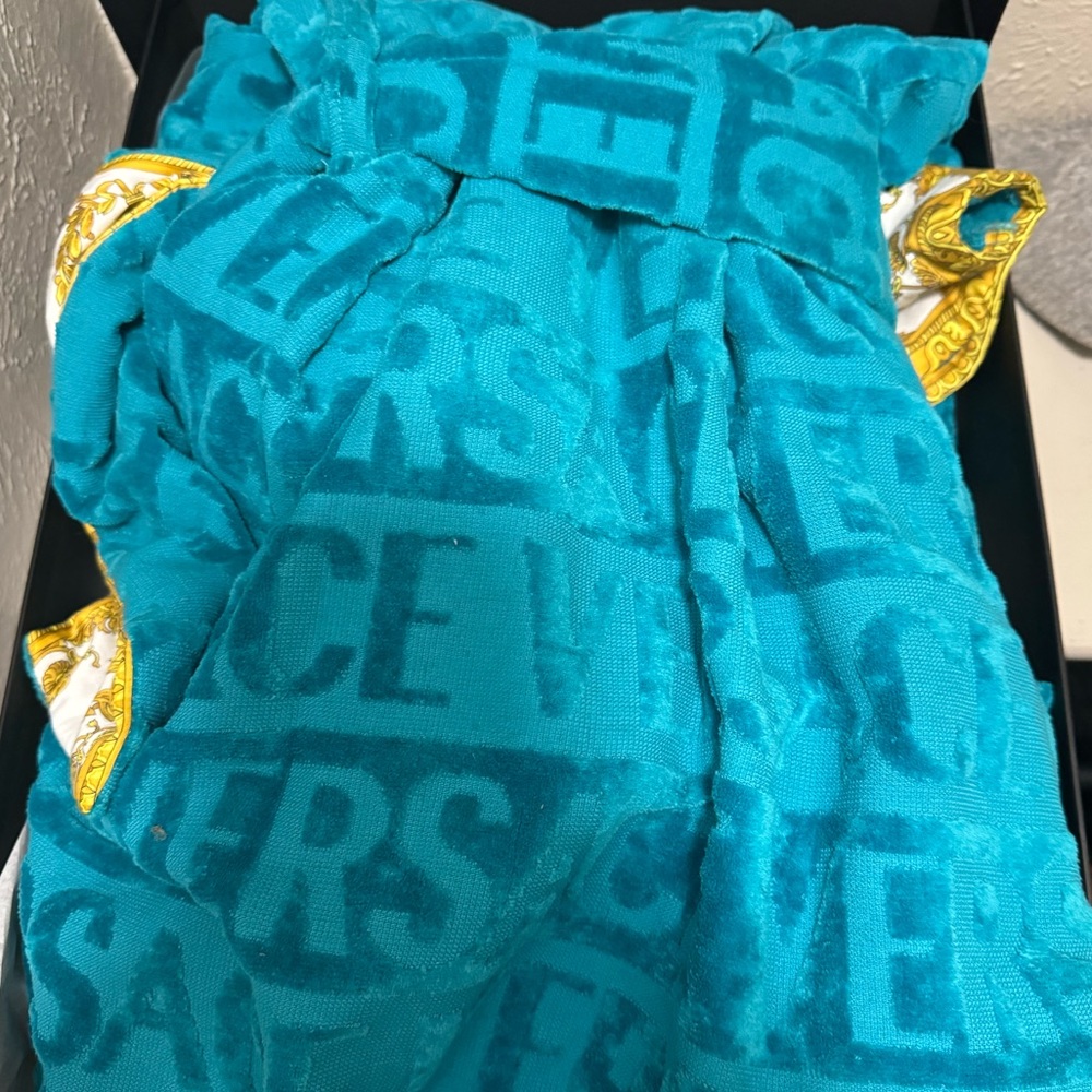VERSACE TEAL ROBE